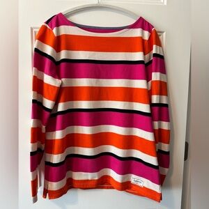 Talbots Striped Cotton Long Sleeve Tshirt Size Medium